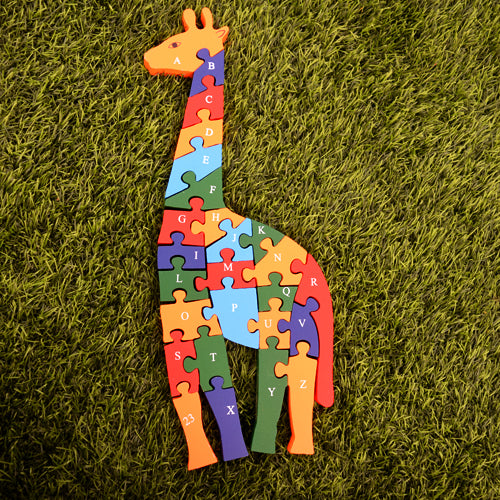 Animal Puzzle (Lion, Giraffe, Hippocampus, Fish)
