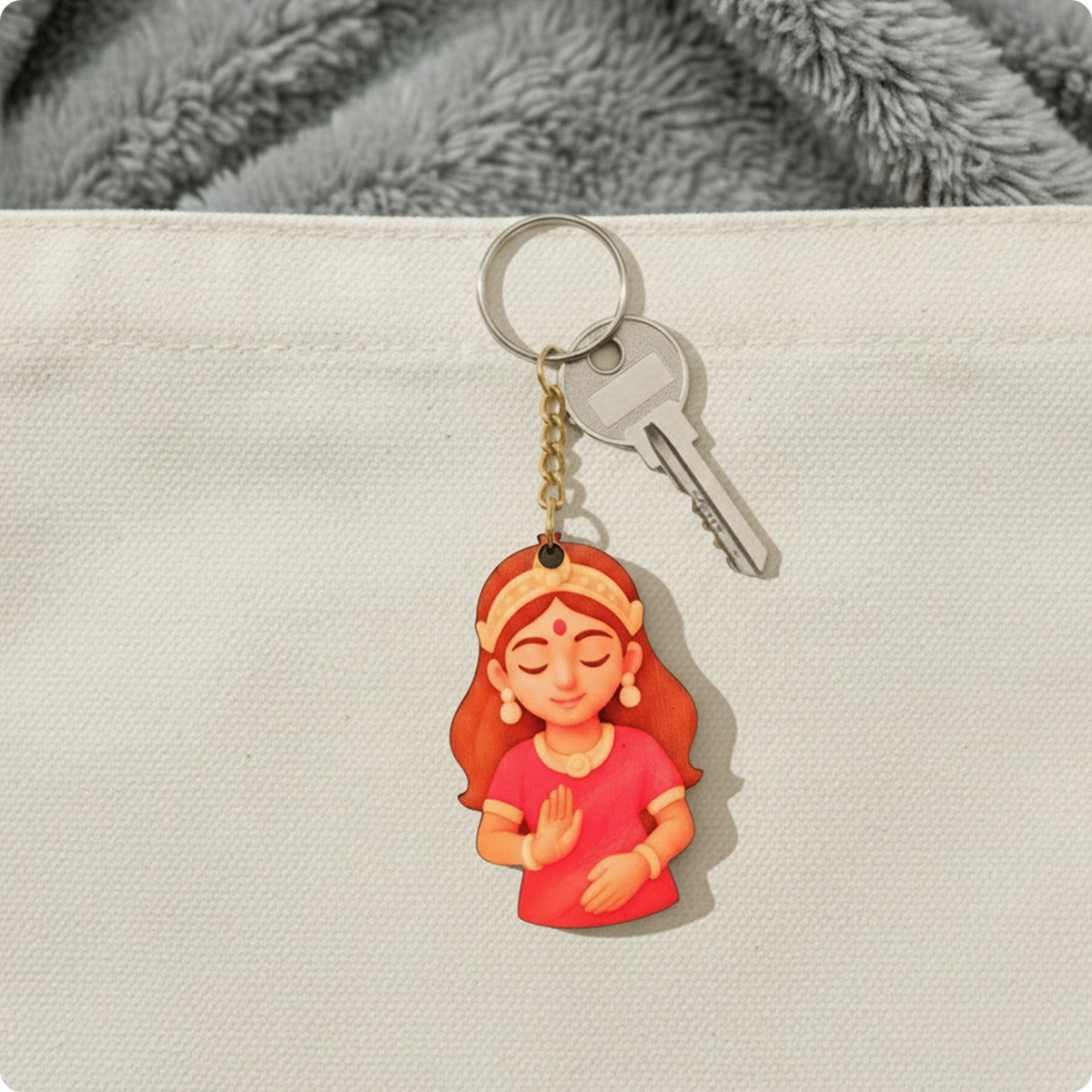 Kantara Guardian Warrior Keychain & Kanakavathi Keychain