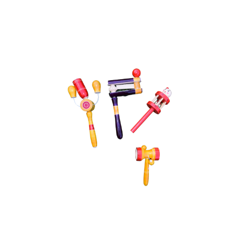 4 Rattle Set, Tictic + Special + Single Bell + Damaruga