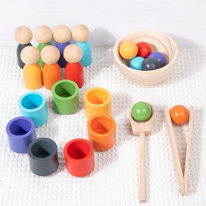Wooden Dolls & Cups