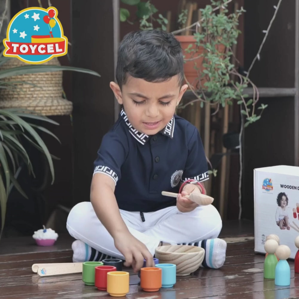 Wooden Dolls & Cups