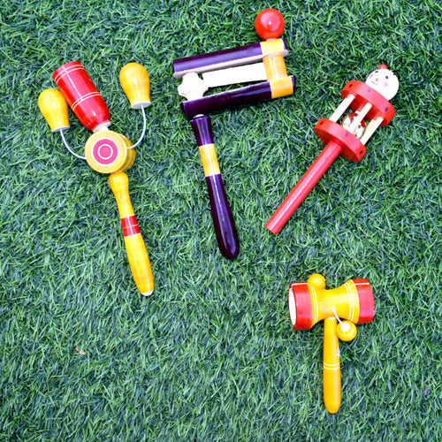 4 Rattle Set, Tictic + Special + Single Bell + Damaruga